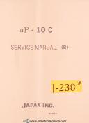 Japax-Japax NP-10C, EDM Service B P10 Manual 1985-B-NP-10C-P10-01